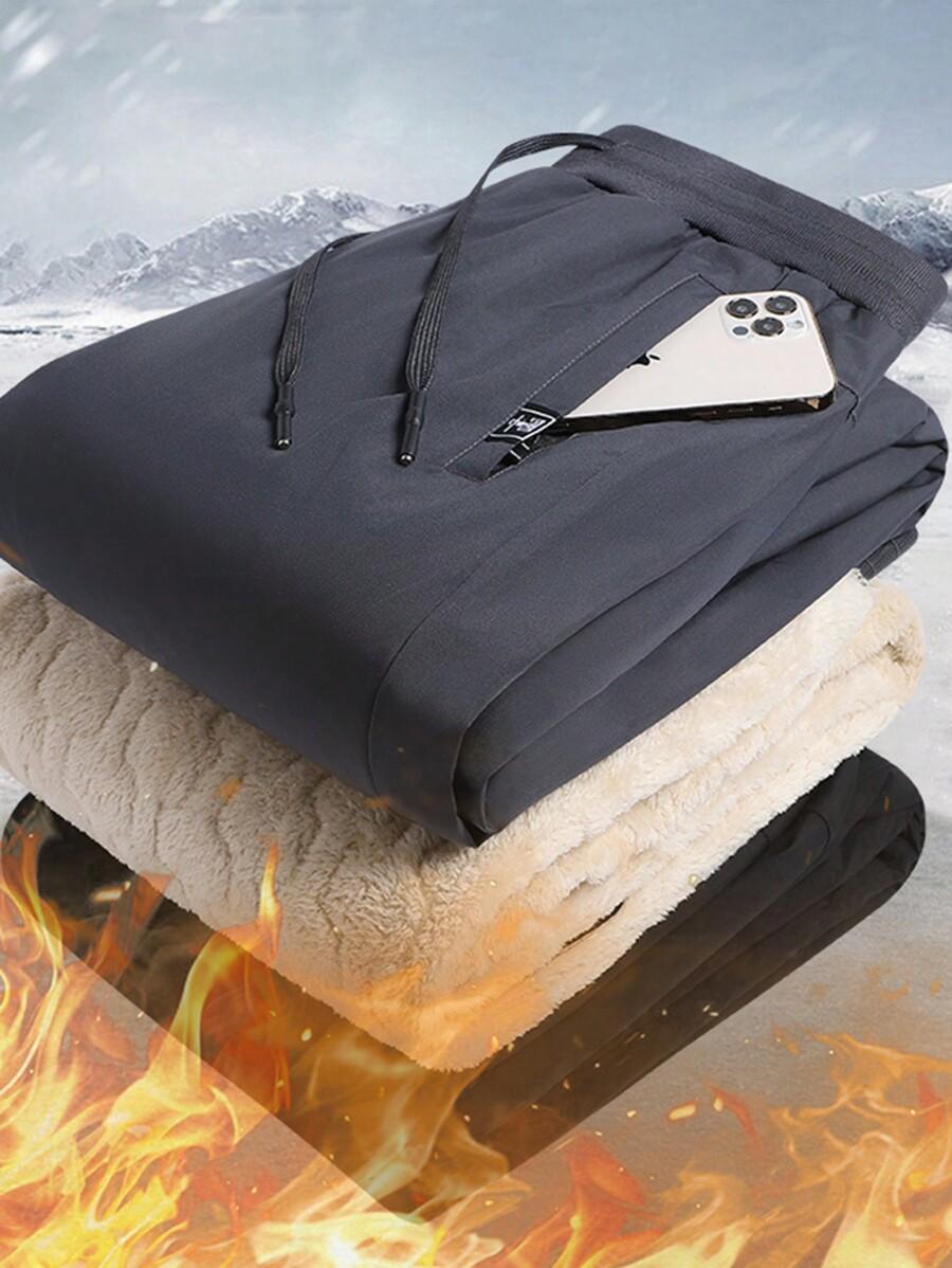 SHEIN CZARNE WODOODPORNE SPODNIE OCIEPLANE W01__3XL