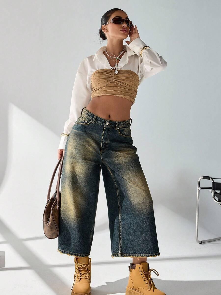 EURMUSE NIEBIESKIE SPODENKI JEANS BERMUDY PK01__M