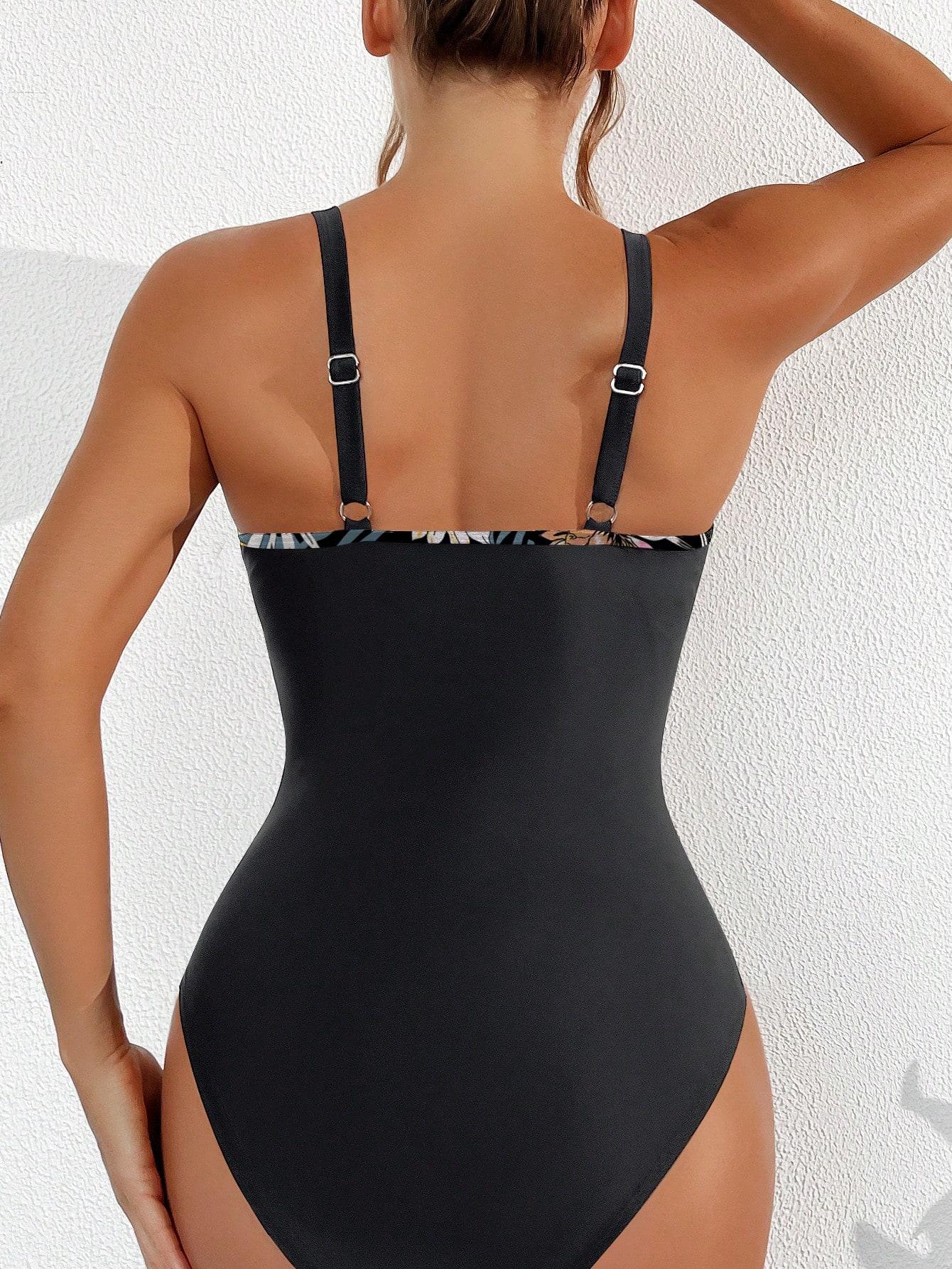 SHEIN JEDNOCZĘŚCIOWY STRÓJ KĄPIELOWY WZÓR S09__L
