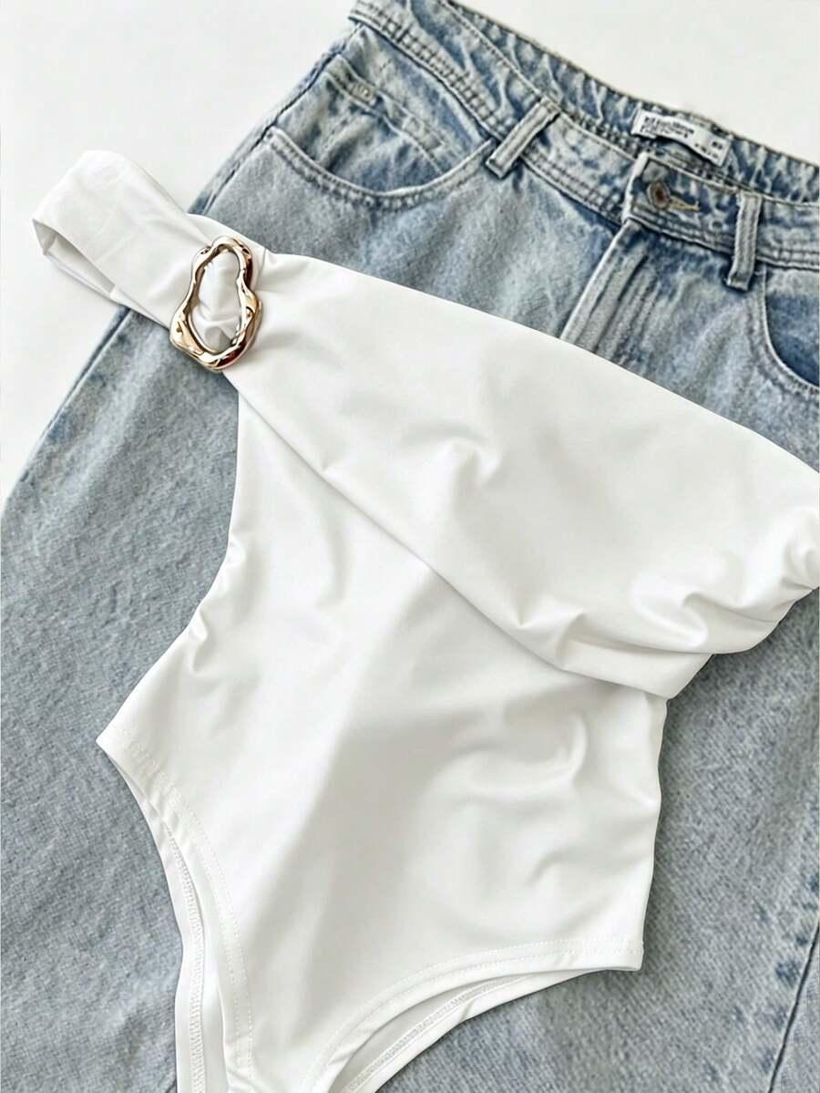 RESYLA BIAŁE BODY ODKRYTE RAMIONA S09__M