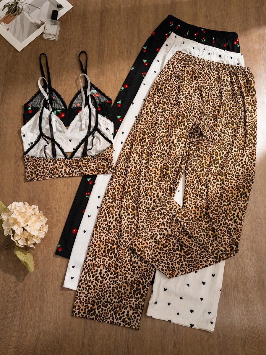 SHEIN BLUZKA SPODNIE KOMPLET PIŻAMA 2-PACK S06__XL