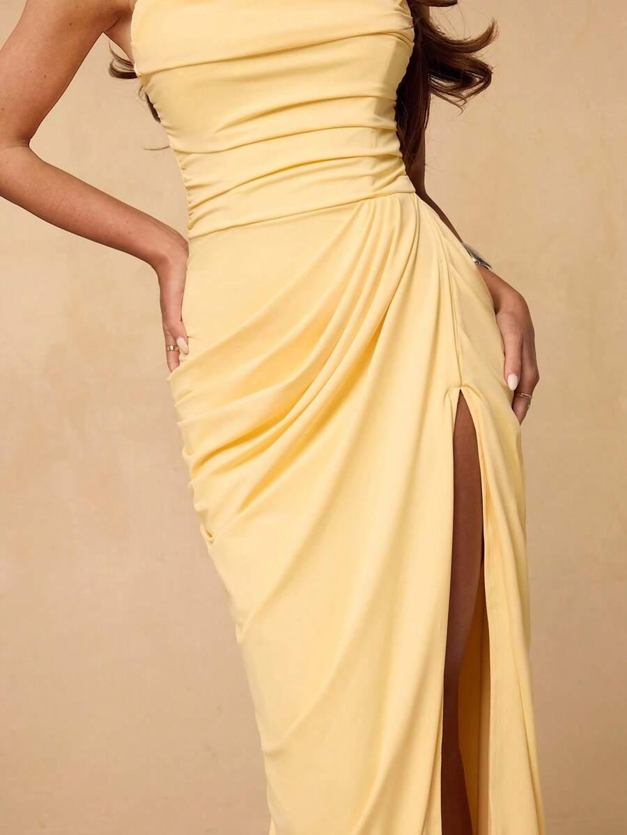 SHEIN ŻÓŁTA MAXI SUKIENKA S06__XS
