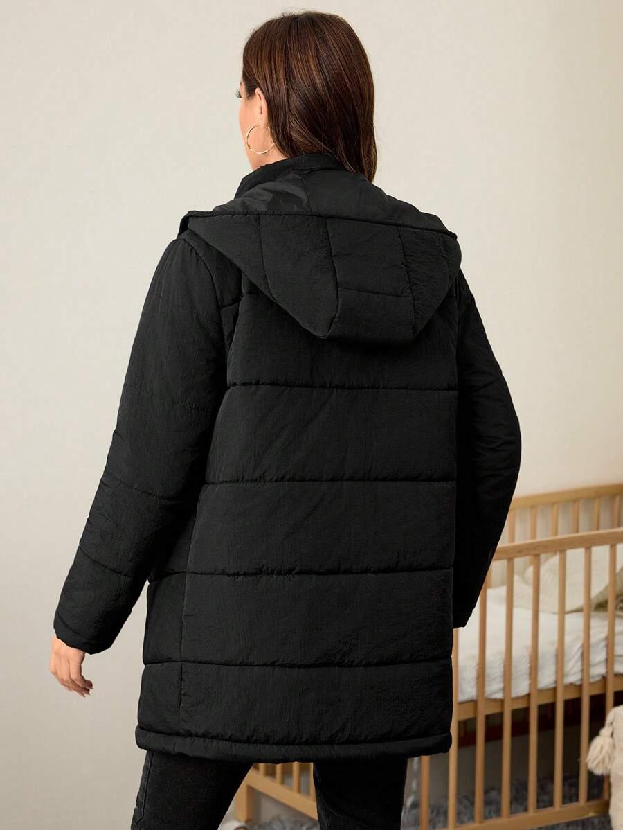 MATERNIWEAR CZARNA KURTKA CIĄŻOWA W01__M