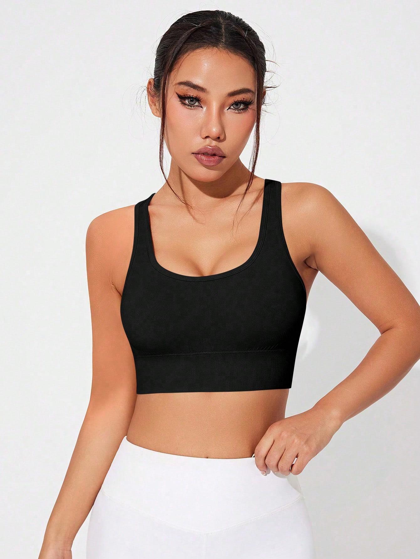 SHEIN CZARNY BIUSTONOSZ SPORTOWY S09__S