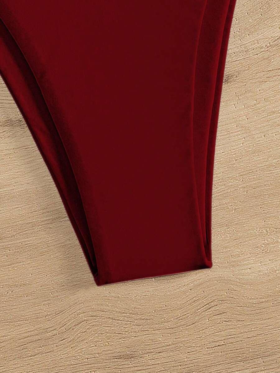 SHEIN CZERWONY DÓŁ OD BIKINI S09__L