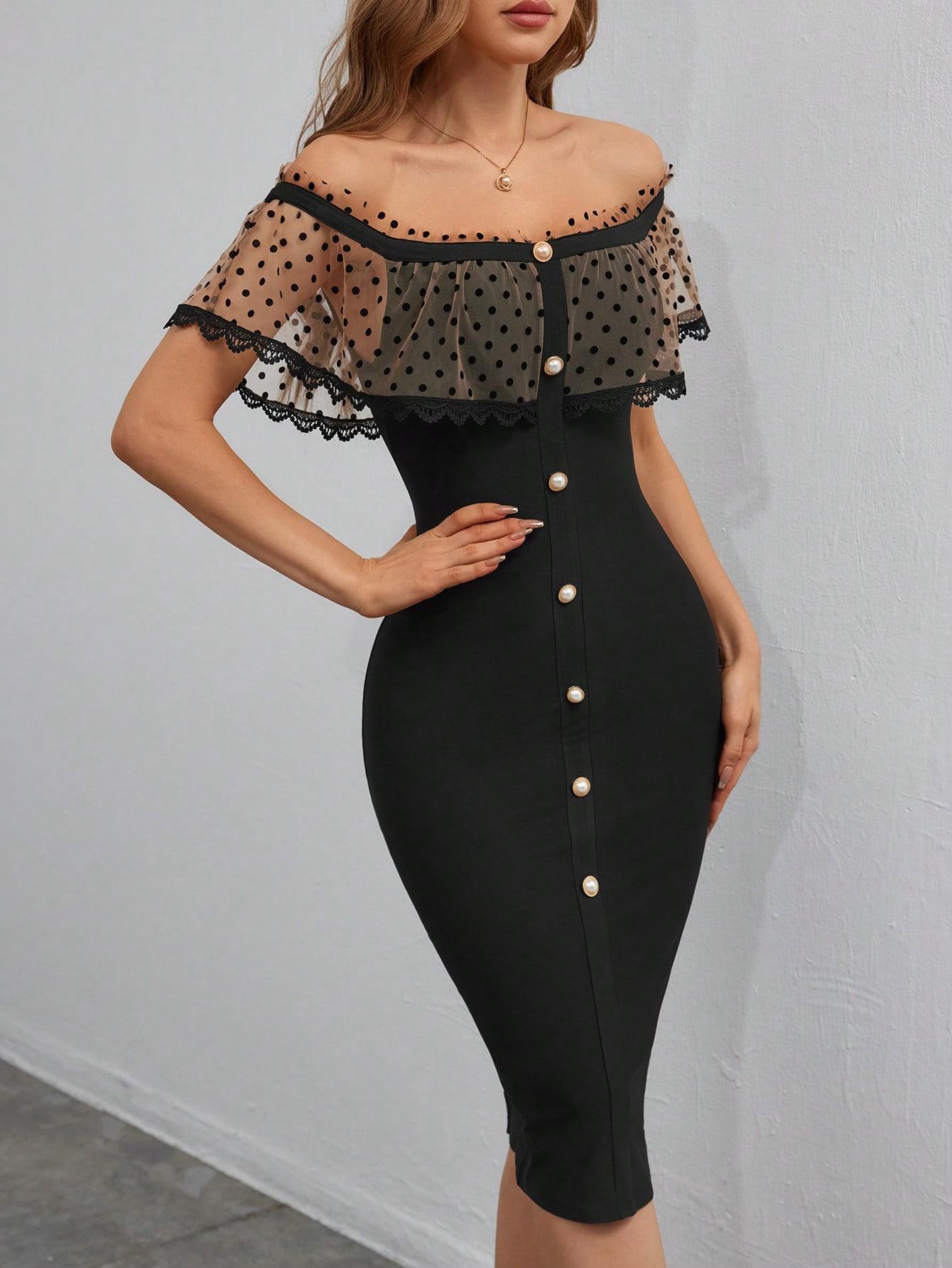 SHEIN CZARNA MIDI SUKIENKA S06__XS