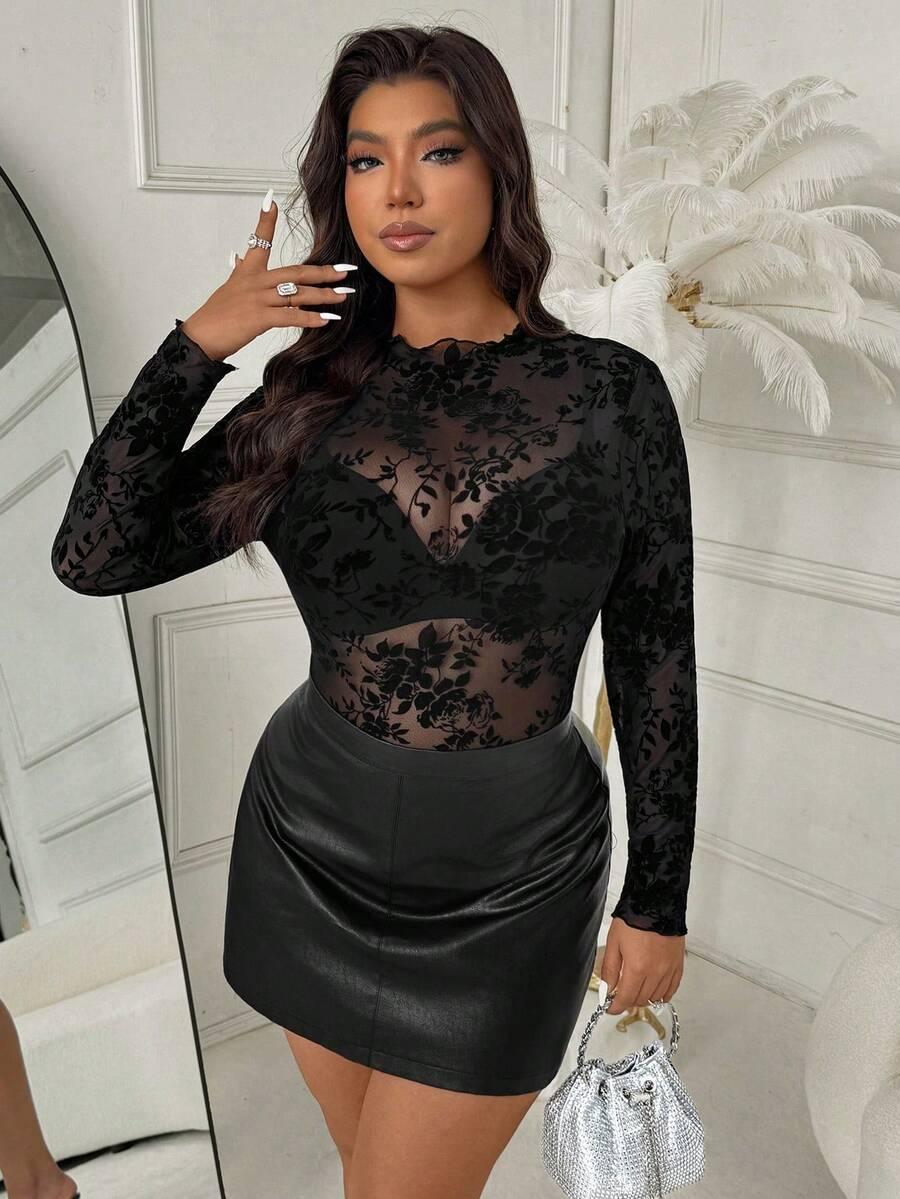 SHEIN CZARNE BODY DŁUGI RĘKAW S06__XS