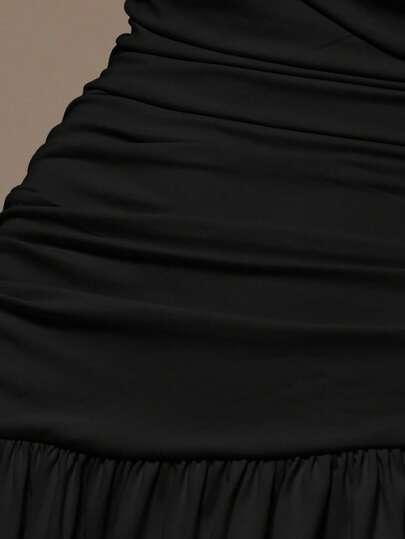 SHEIN CZARNA MAXI SUKIENKA S06__M