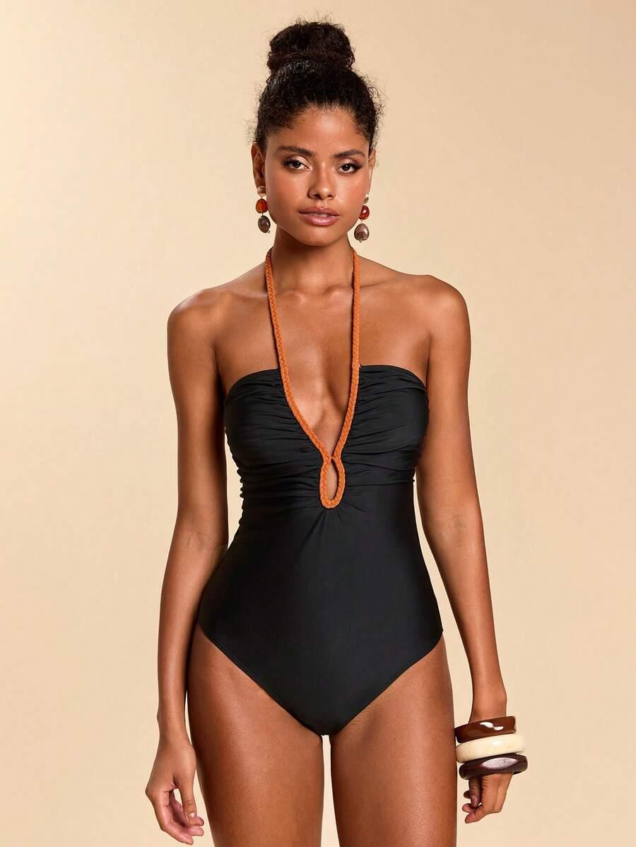 SHEIN JEDNOCZĘŚCIOWY STRÓJ KĄPIELOWY S09__M