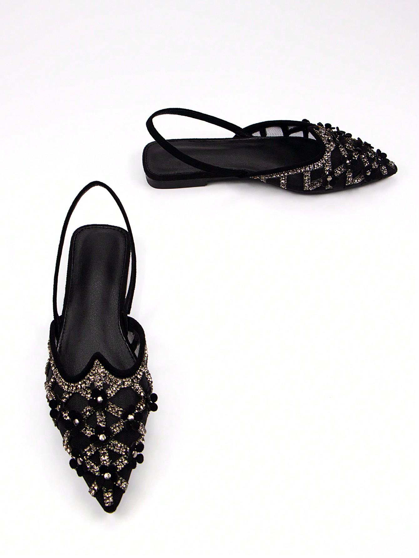 SHEIN CZARNE BALERINY SZPIC S06__36
