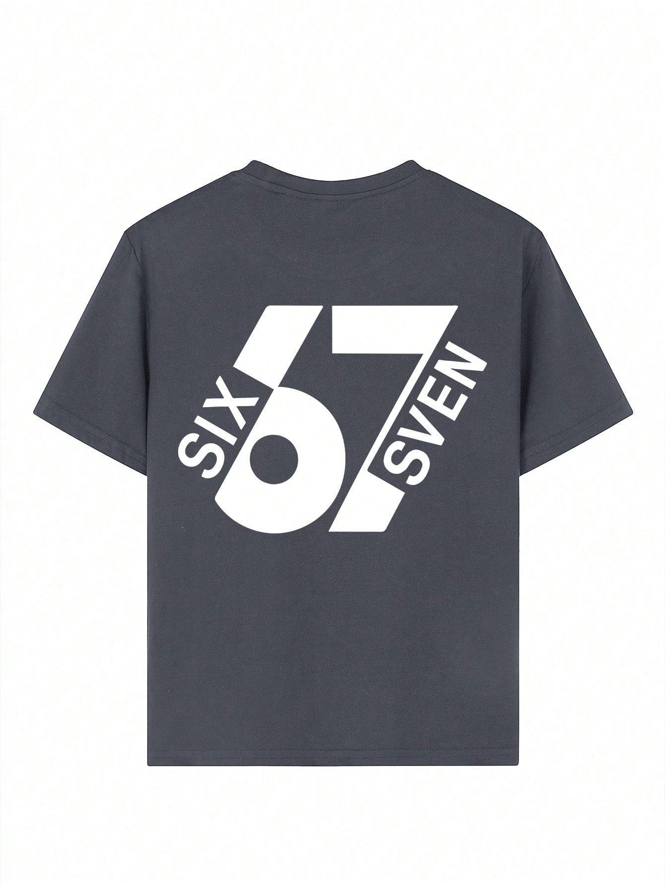SHEIN SZARY T-SHIRT PRINT S06__122/128