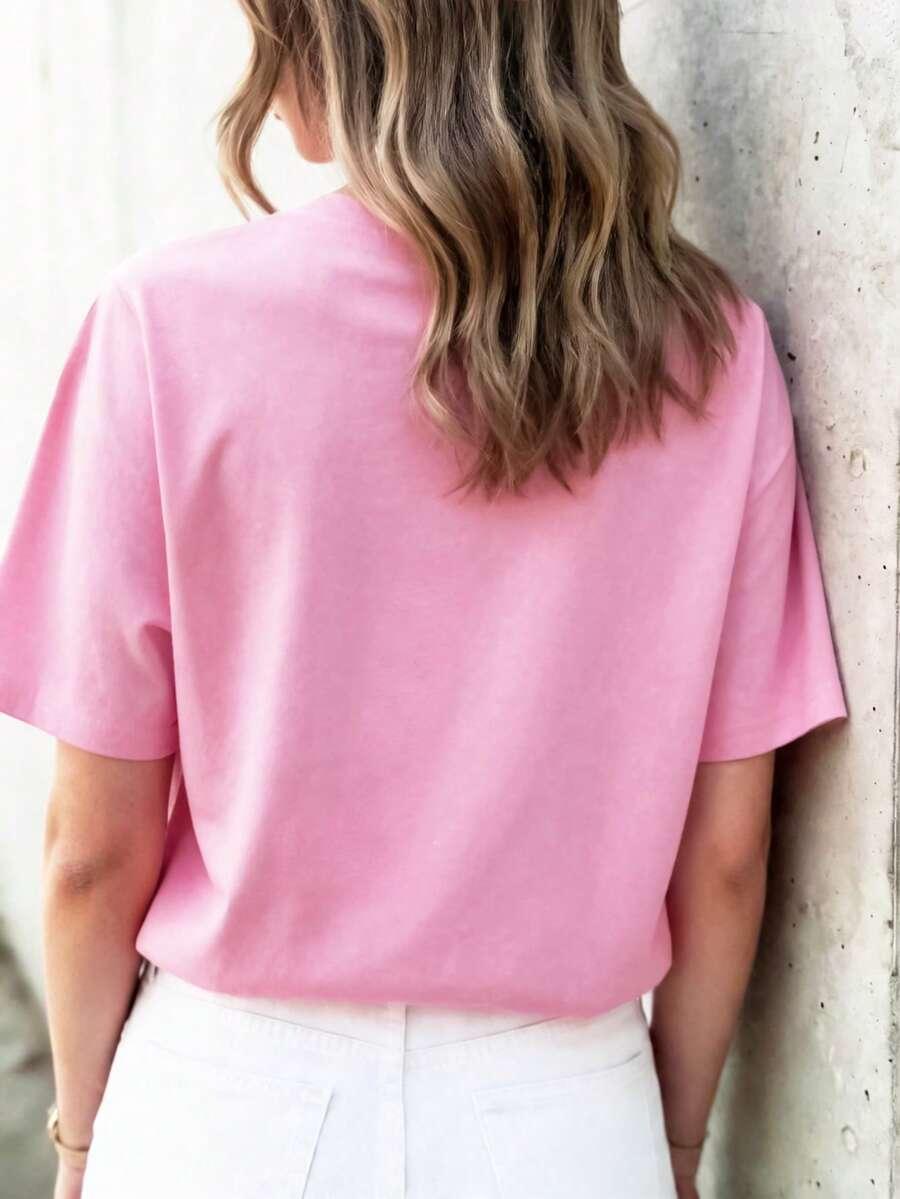 DRMWANDER RÓŻOWY T-SHIRT NAPIS S06__S
