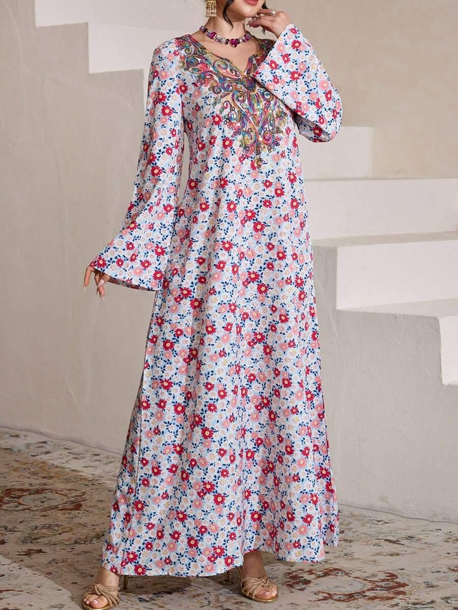 YASMYNA MAXI SUKIENKA KWIATY S06__XL