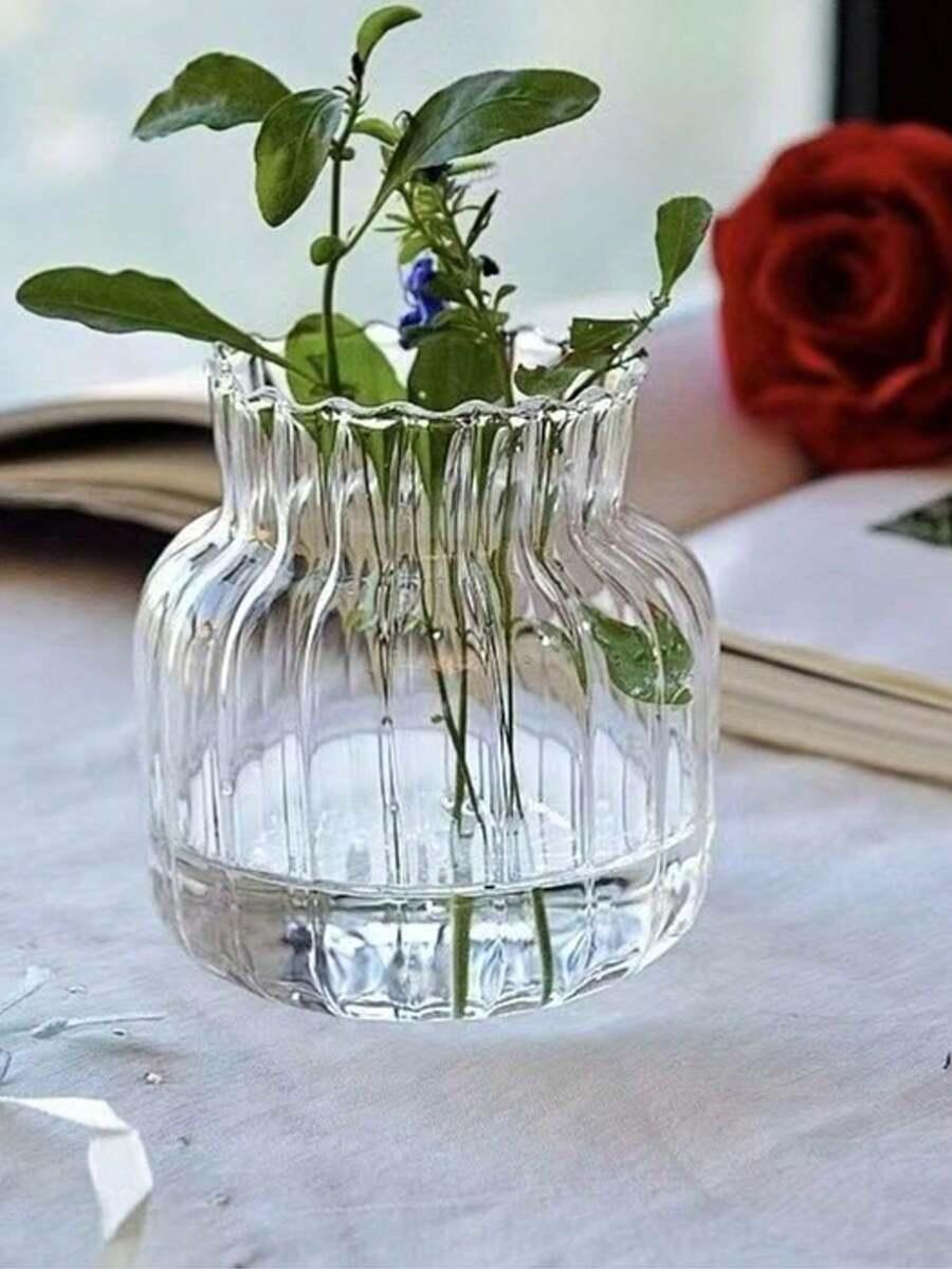 SHEIN SZKLANY ASYMETRYCZNY WAZON 6X8CM