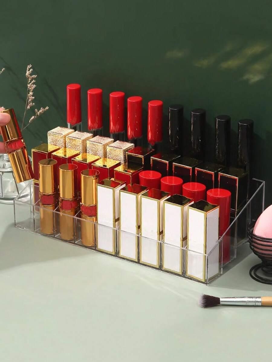 SHEIN PRZEZROCZYSTY ORGANIZER NA KOSMETYKI 9 PRZEGRÓDEK S07__9,5X9,5X6,5