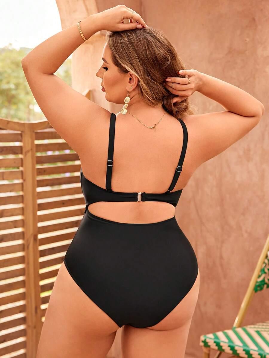 SHEIN STRÓJ KĄPIELOWY JEDNOCZĘŚCIOWY WIĄZANIE S09__48