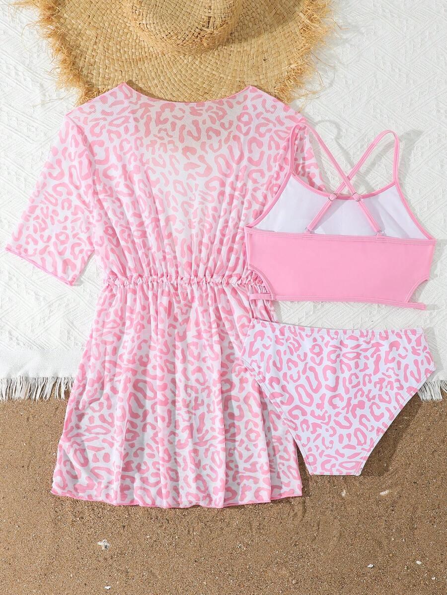 SHEIN 3-CZĘŚCIOWY STRÓJ KĄPIELOWY S09__146/152