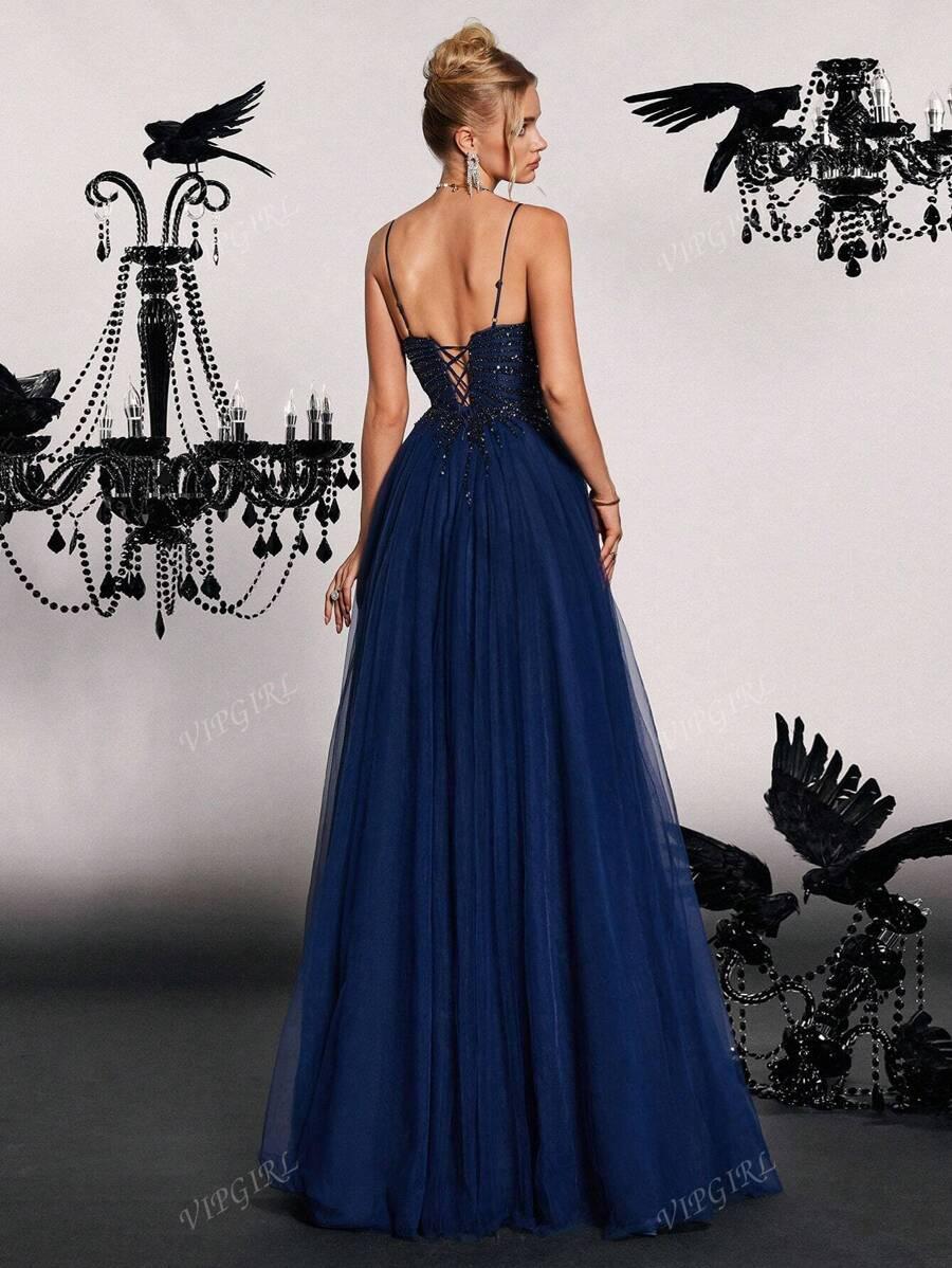 SHEIN GRANATOWA MAXI SUKIENKA S06__XL