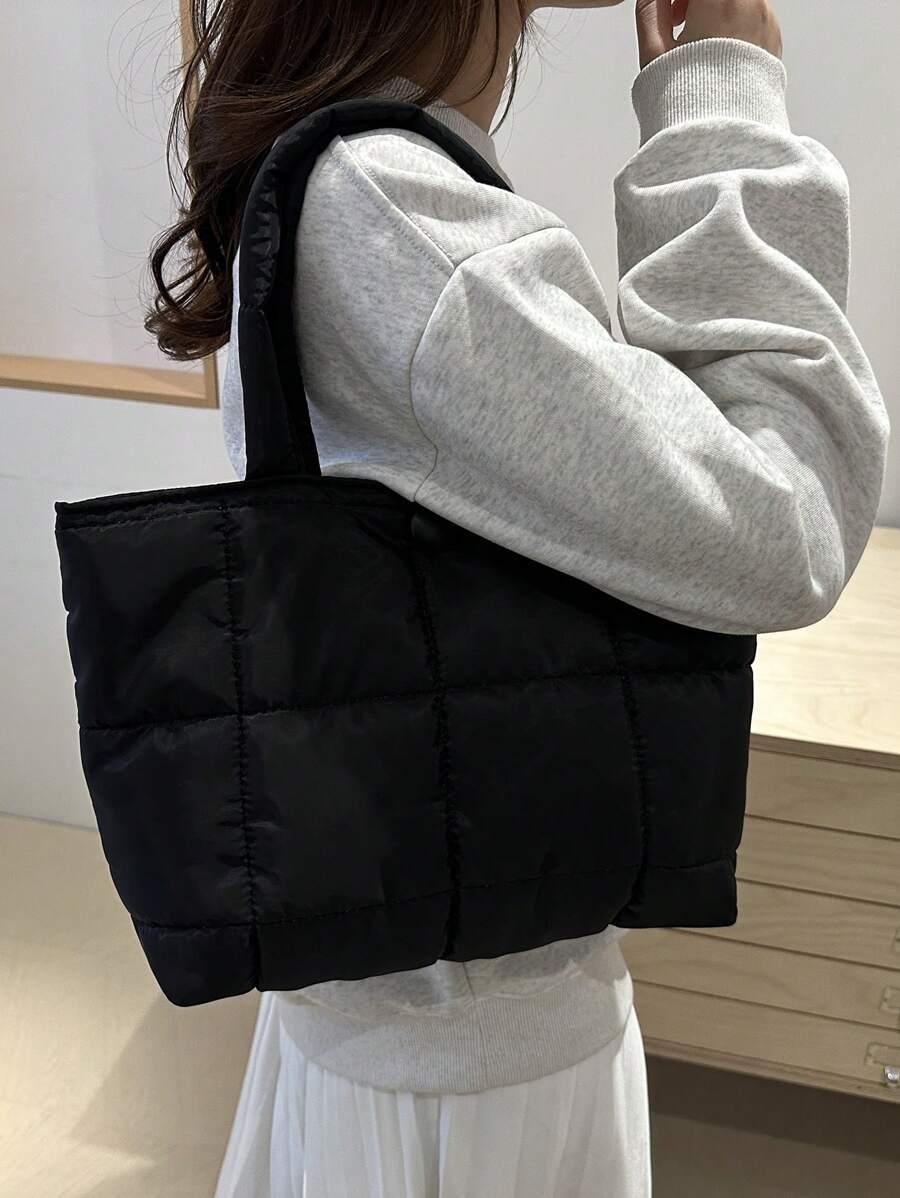 SHEIN CZARNA PIKOWANA TOREBKA S07__40X30