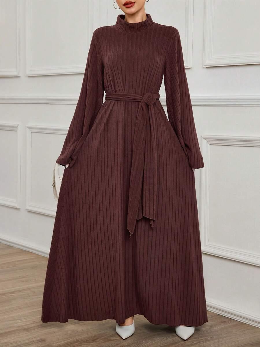 SHEIN PRĄŻKOWANA MAXI SUKIENKA PK01__L
