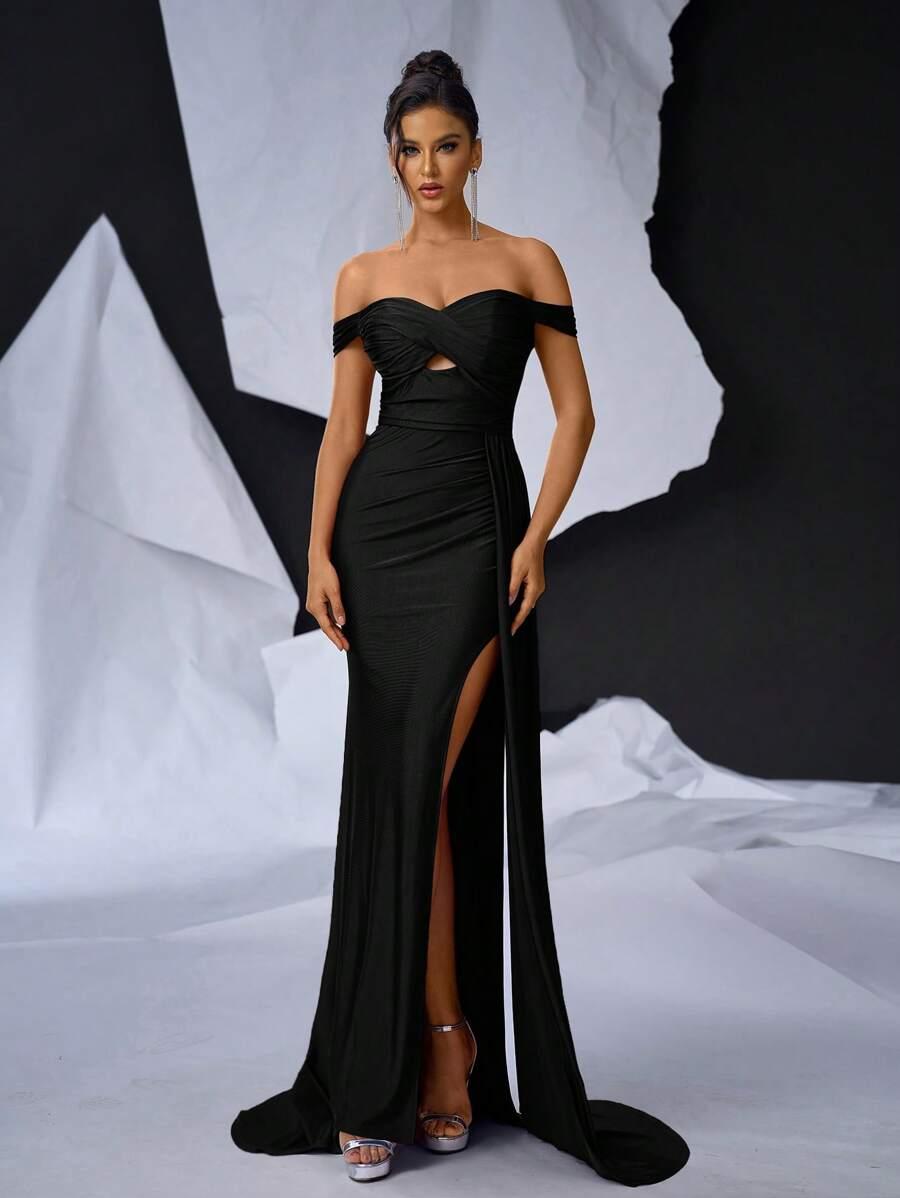 SHEIN CZARNA MAXI SUKIENKA S06__M