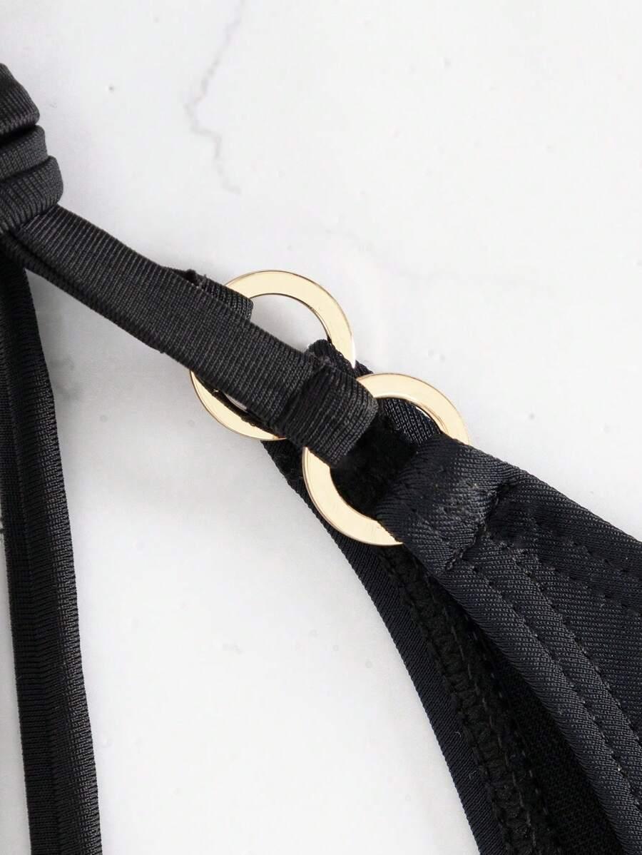 SHEIN CZARNY DÓŁ OD BIKINI ZT2__M