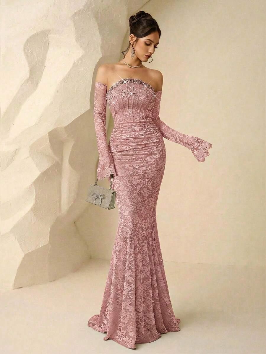 SHEIN RÓŻOWA MAXI SUKIENKA S09__M