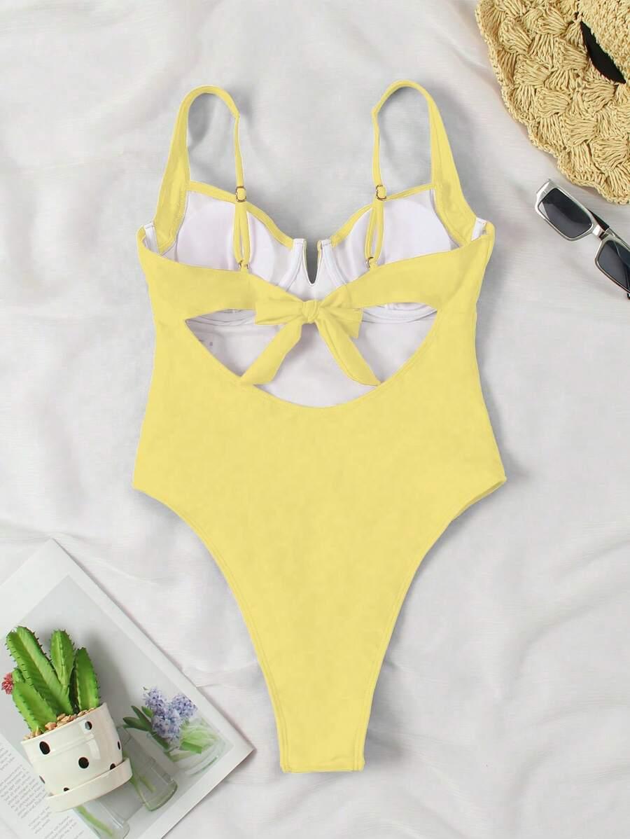 SHEIN JEDNOCZĘŚCIOWY STRÓJ KĄPIELOWY S09__L