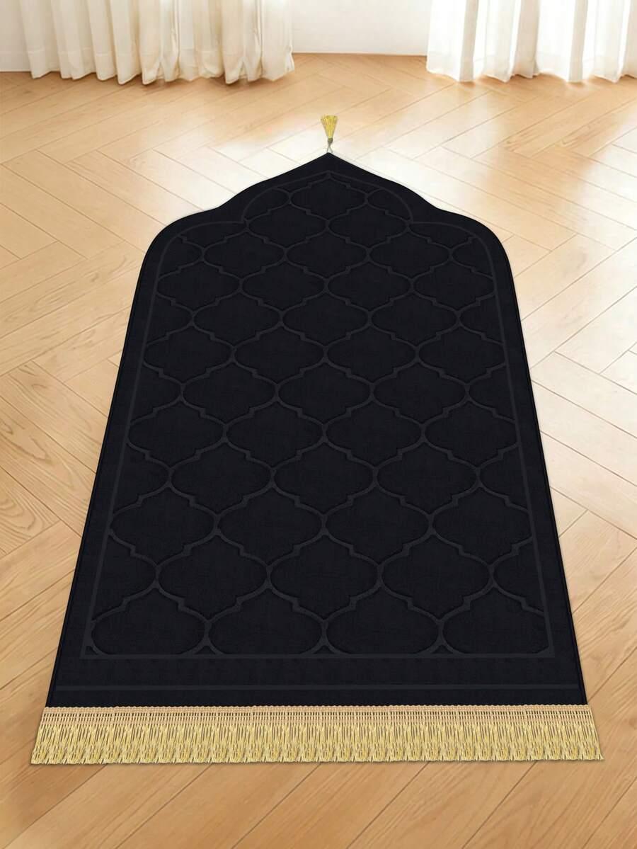 SHEIN CZARNY DYWAN FRĘDZLE S07__65X115CM