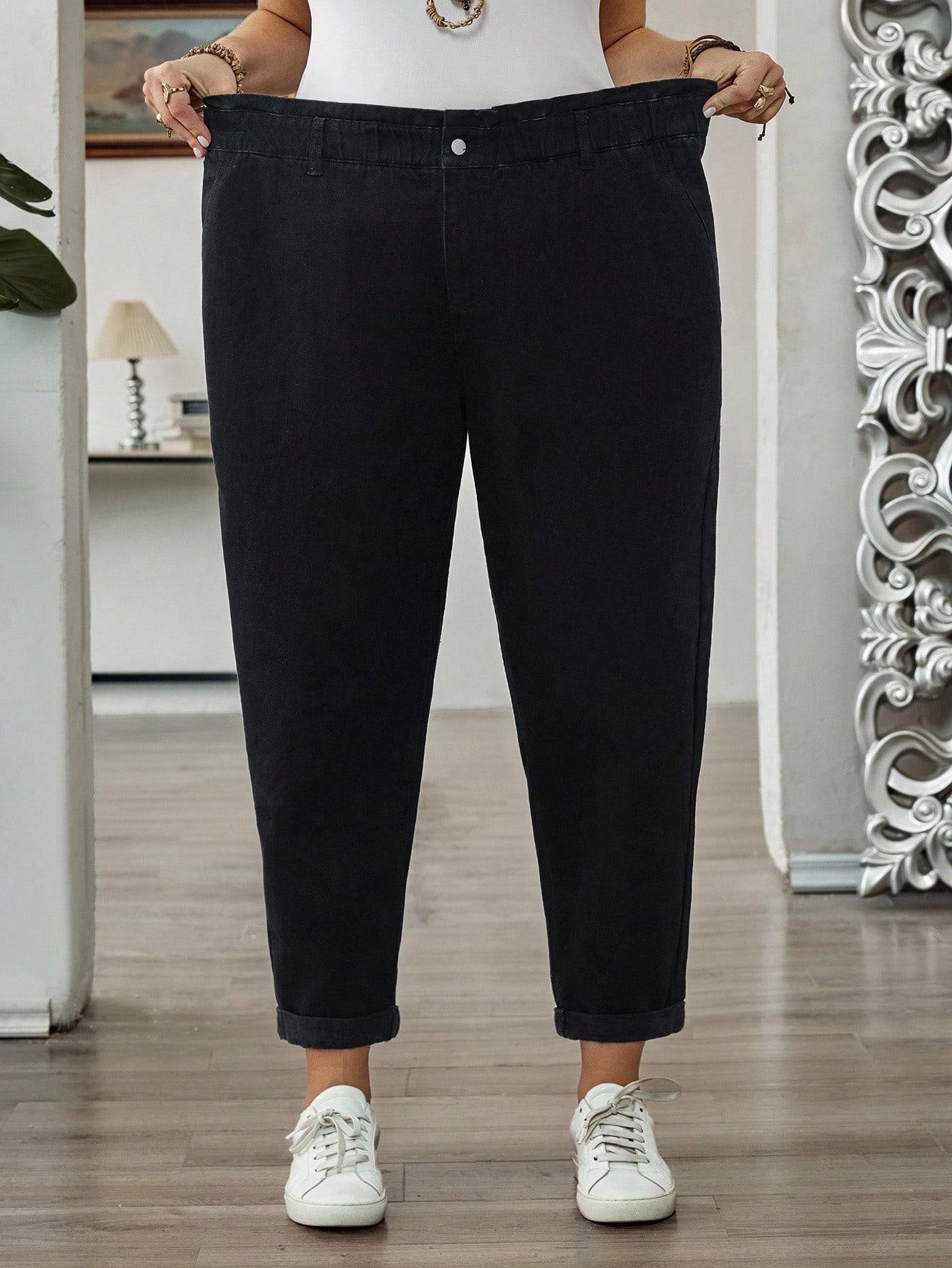 SHEIN CZARNE SPODNIE JEANS S06__56-58