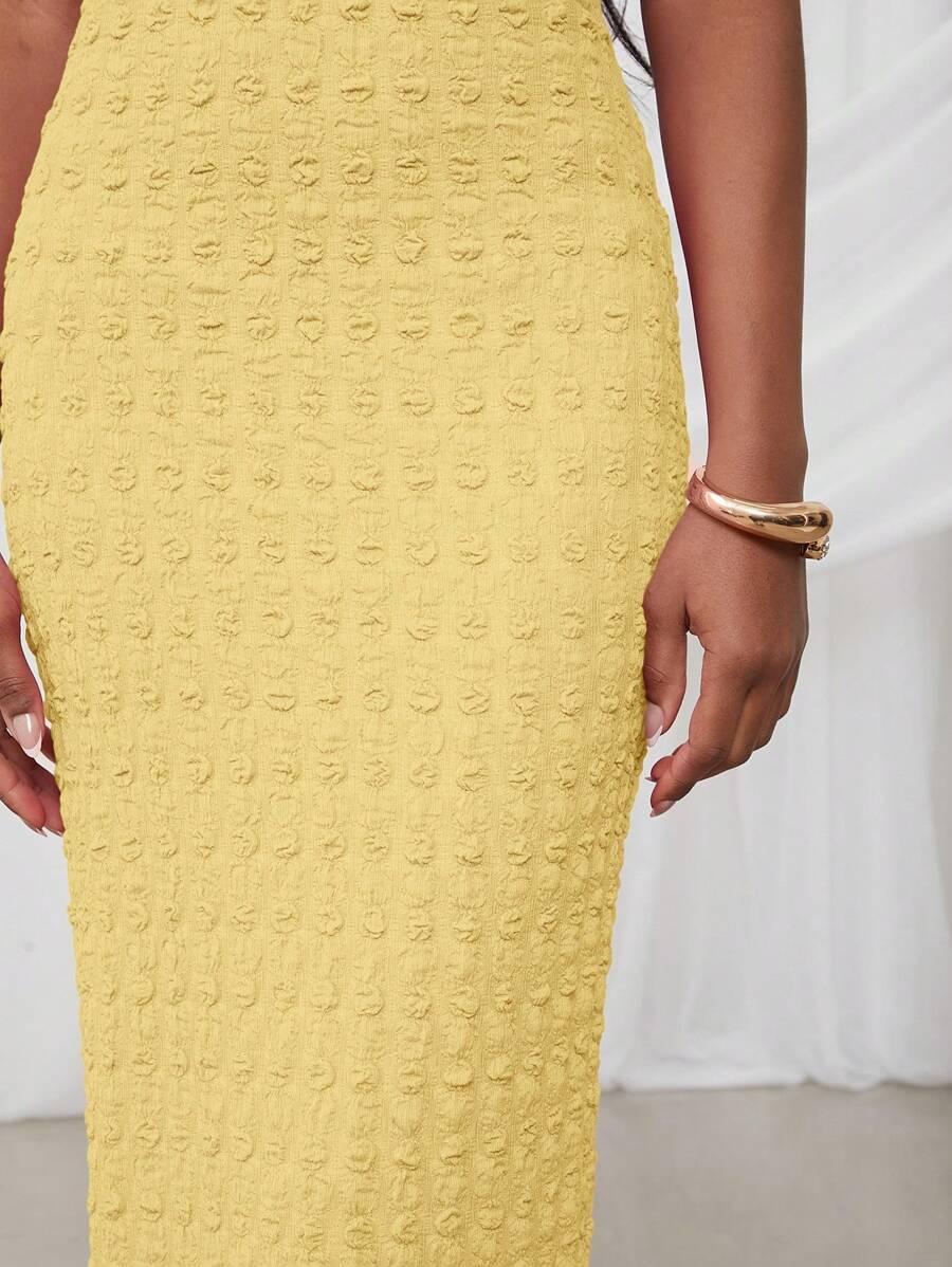 SHEIN ŻÓŁTA MAXI SUKIENKA S06__XS