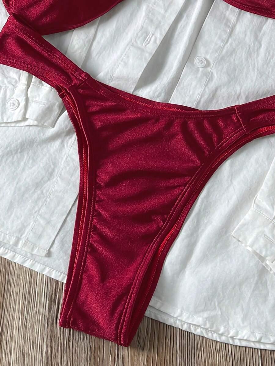 SHEIN DWUCZĘŚCIOWY STRÓJ KĄPIELOWY S09__L