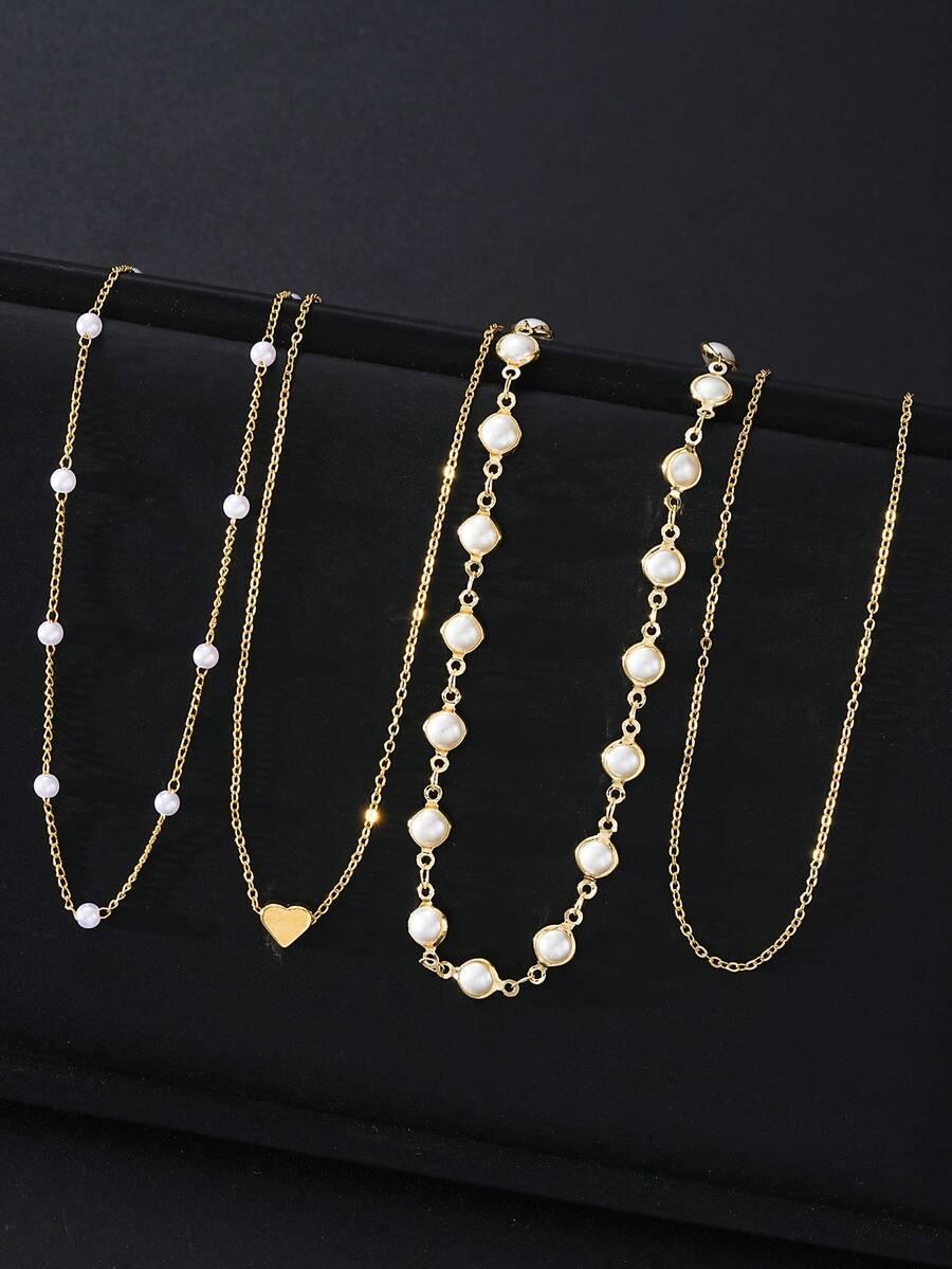 SHEIN NASZYJNIK ZDOBIENIA 4-PACK S07