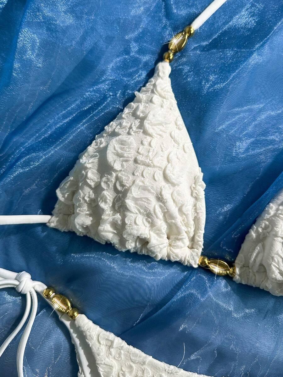 SHEIN DWUCZĘŚCIOWY STRÓJ KĄPIELOWY TEKSTURA S09__L