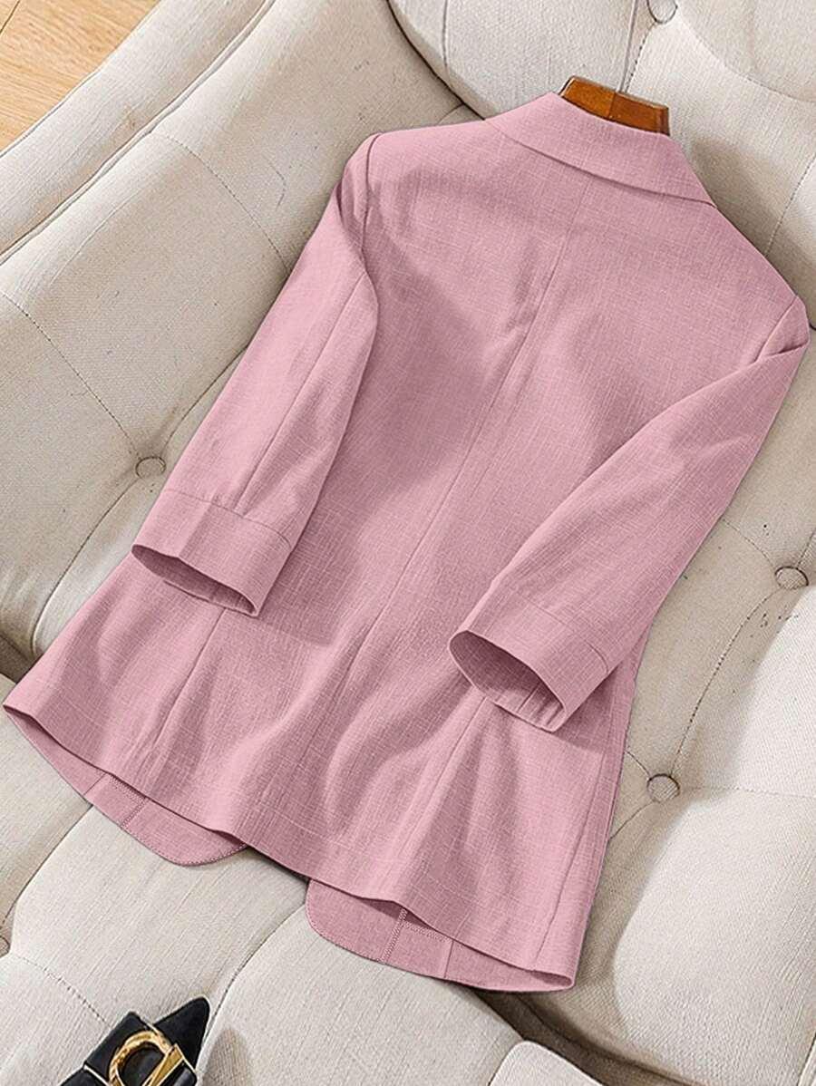SHEIN RÓŻOWA MARYNARKA GUZIKI S06__M