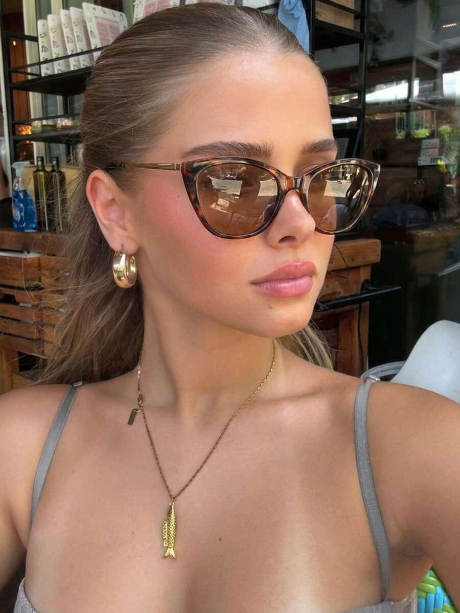 SHEIN OKULARY PRZECIWSŁONECZNE ANIMAL PRINT S07