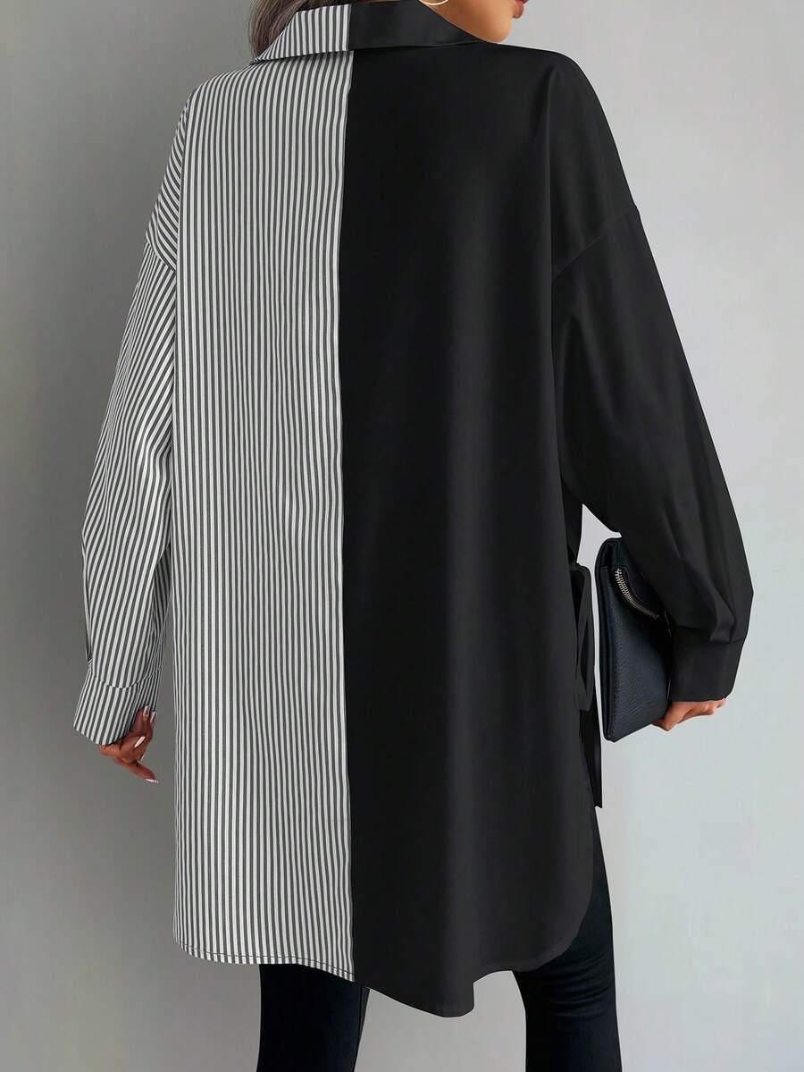 SHEIN KOSZULA ŁĄCZENIE GUZIKI S06__M
