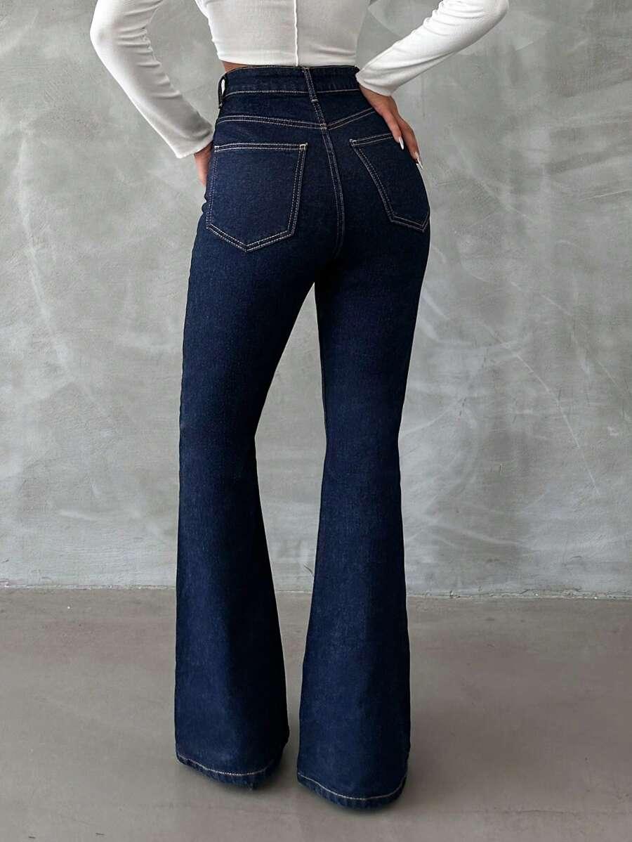SHEIN SPODNIE JEANS DZWONY S06__XS