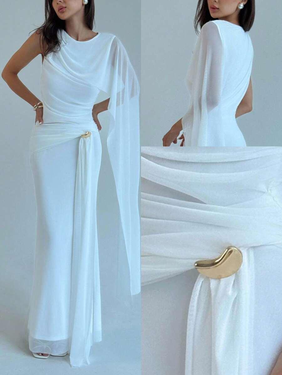 SHEIN BIAŁA MAXI SUKIENKA S06__L