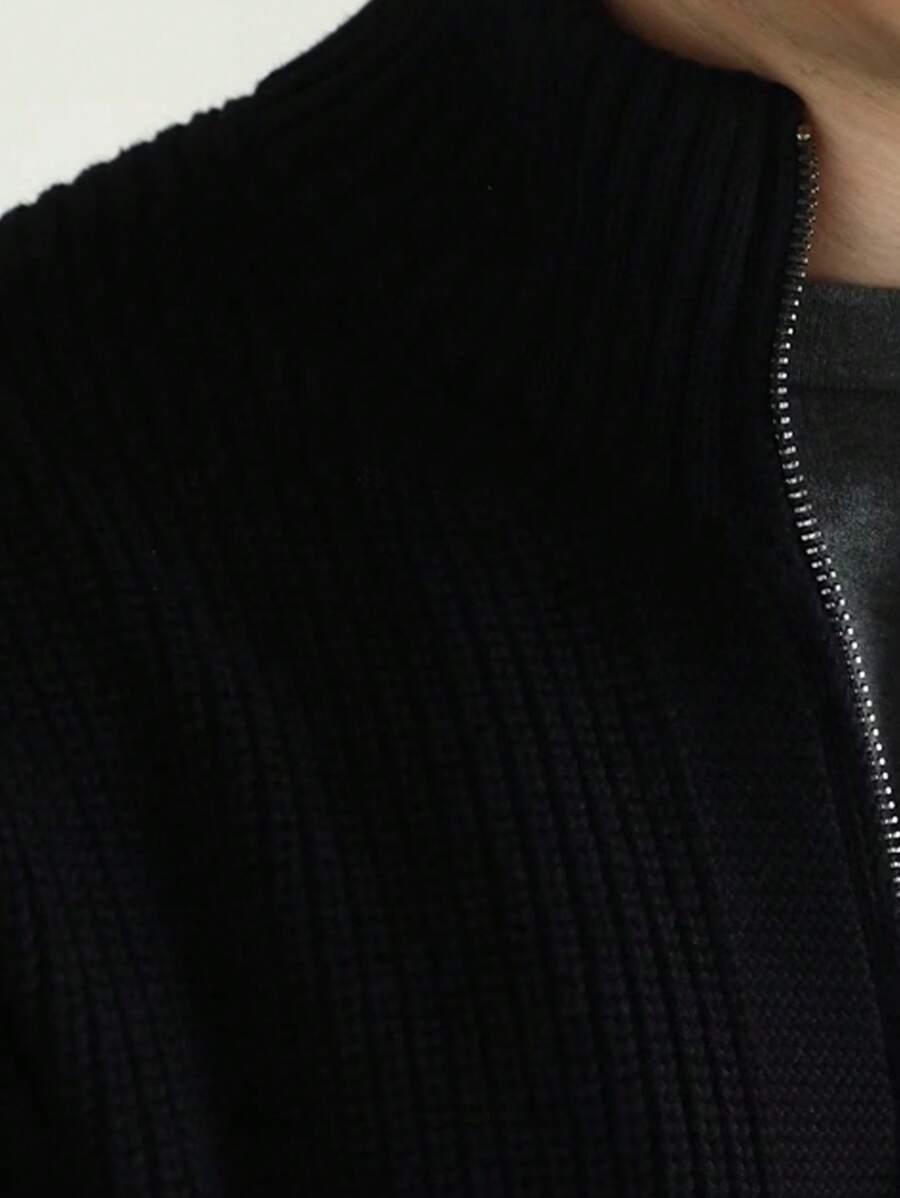 SHEIN CZARNY SWETER ZAMEK S06__XL
