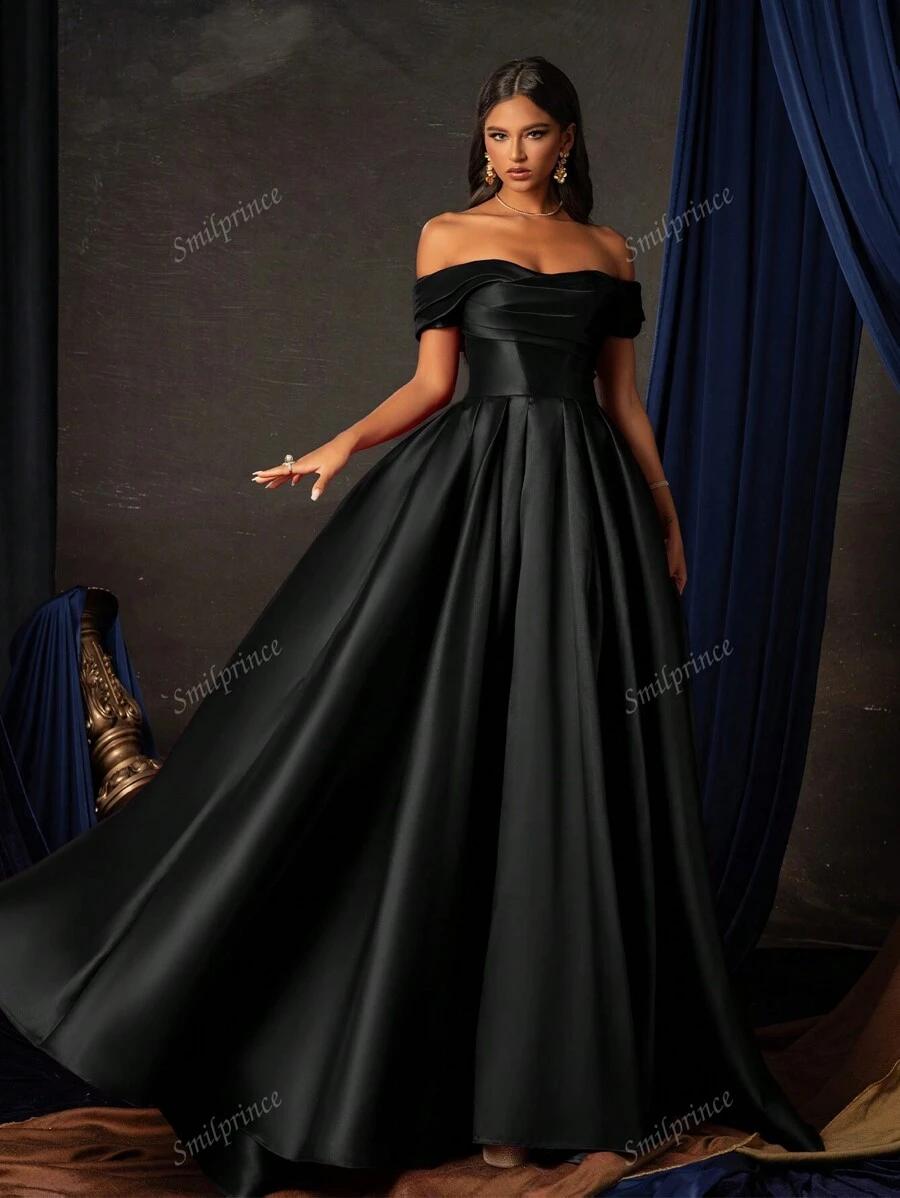 SHEIN CZARNA MAXI SUKIENKA S06__S