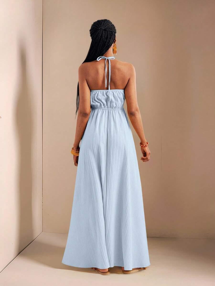 SHEIN NIEBIESKA MAXI SUKIENKA S06__S