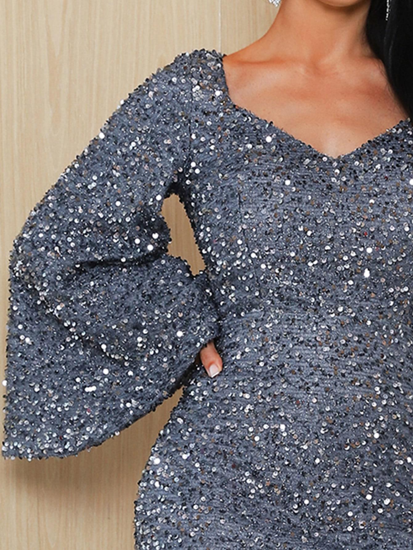 SHEIN NIEBIESKA MAXI SUKIENKA S06__S