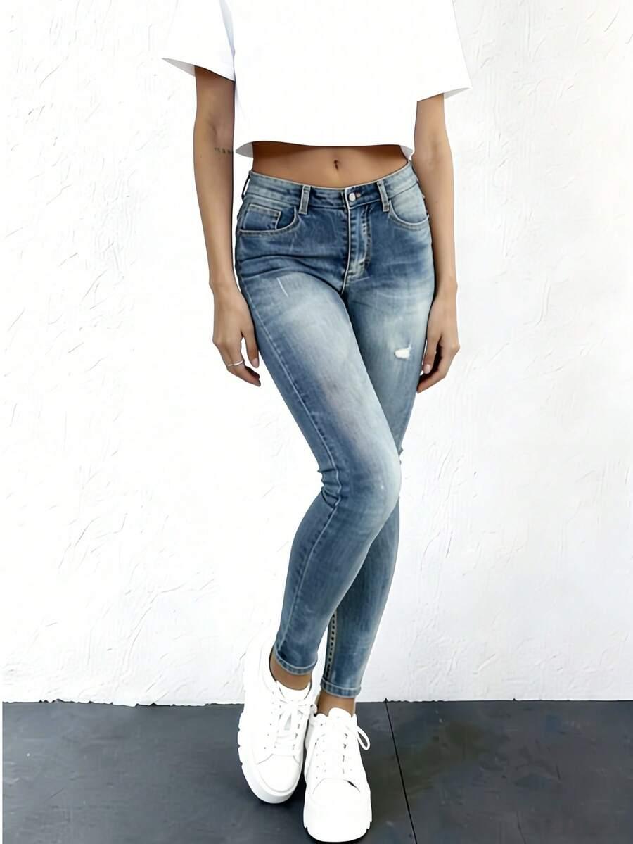 SHEIN NIEBIESKIE SPODNIE JEANS S06__M