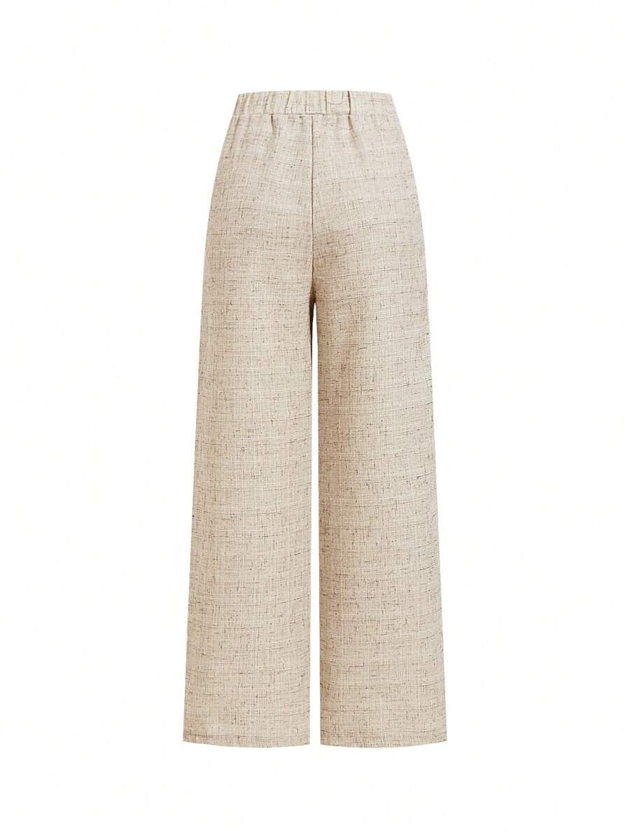 SHEIN BEŻOWE SPODNIE CASUAL S09__M