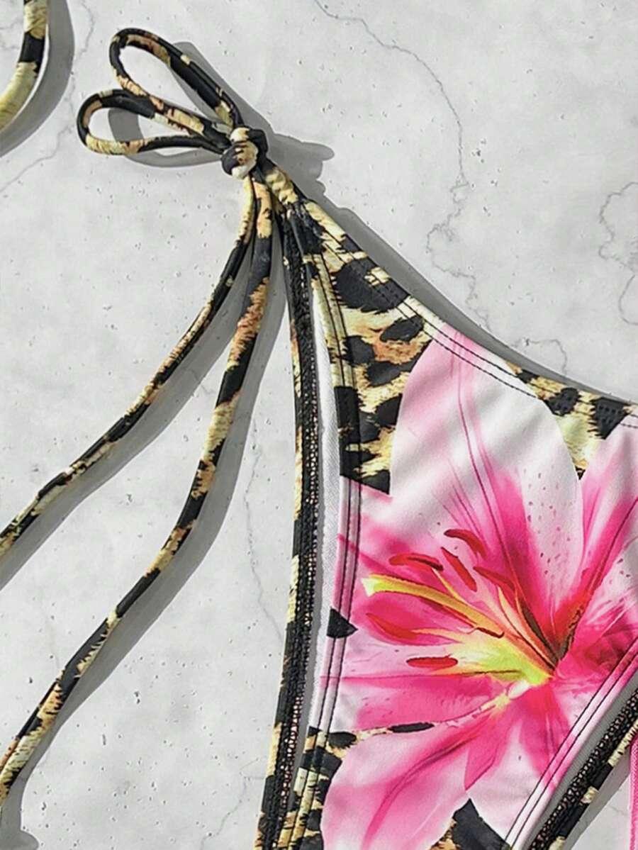 SHEIN TRZYCZĘŚCIOWY STRÓJ KĄPIELOWY KOMPLET S09__L