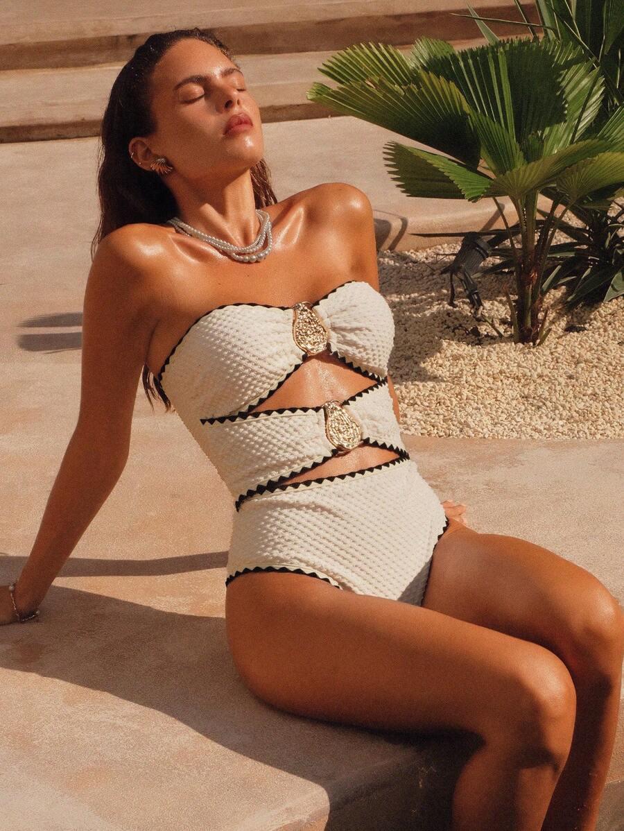 SHEIN JEDNOCZĘŚCIOWY STRÓJ KĄPIELOWY S09__XL