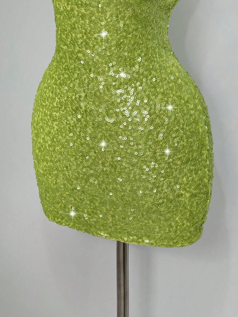 SHEIN ZIELONA MINI SUKIENKA S09__S
