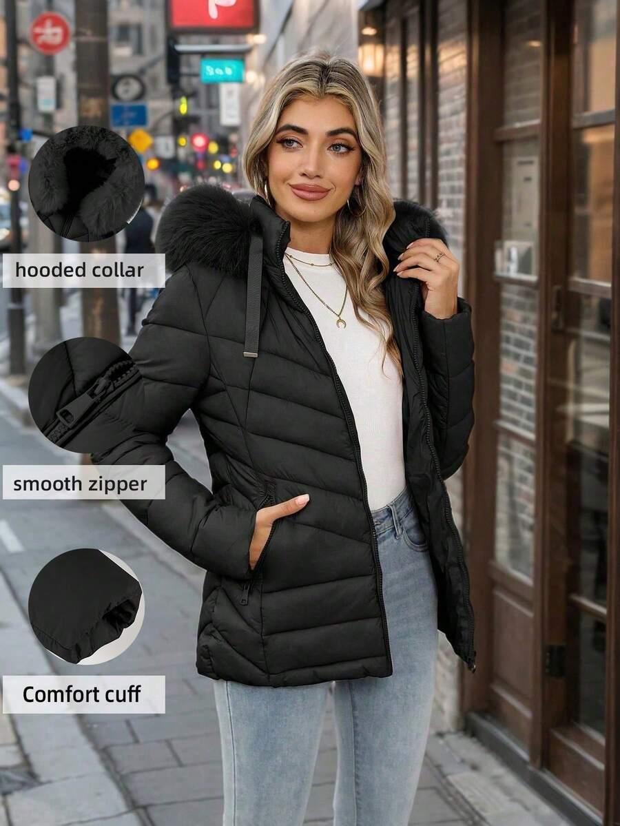 SHEIN CZARNA PIKOWANA KURTKA W01__L