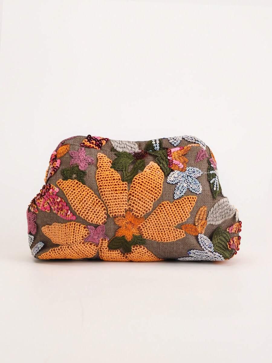 SHEIN TOREBKA WZÓR KWIATY S07__16X7X25